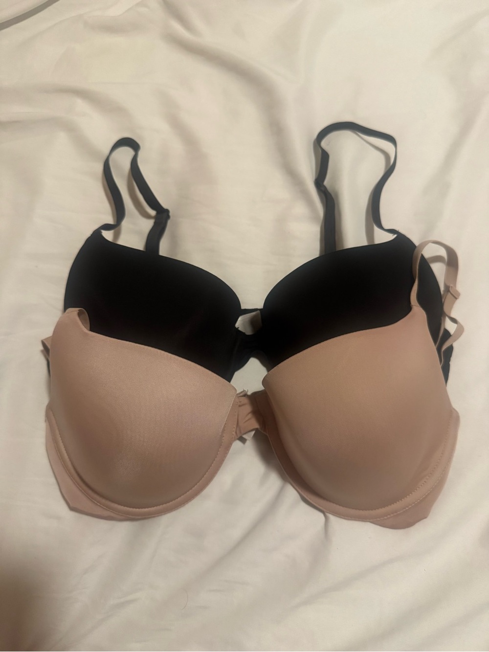 Calvin Klein Smooth T-Shirt Bras - Black & Nude